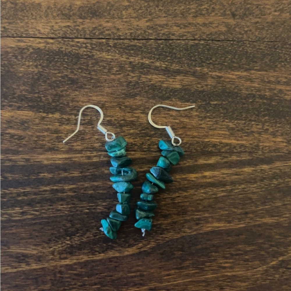 Chic Turquoise Stone Drop Earrings
